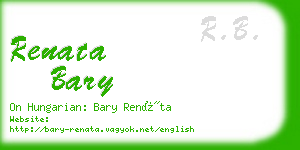 renata bary business card